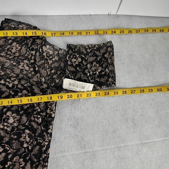 I.N. Studio Black Dress with Gold Overlay Cocktail, Evening Dress Size 14 (NWT) - Picture 8 of 13